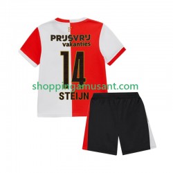 Maillot de Foot Feyenoord Rotterdam Sem Steijn 14 Enfant Domicile 2025-2026 Manche Courte