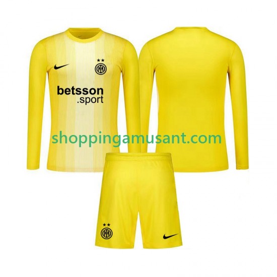Maillot de Foot Inter Milan Gardien Enfant Extérieur 2025-2026 Manche Longue