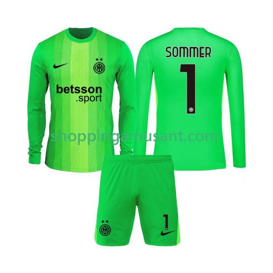 Maillot de Foot Inter Milan Yann Sommer 1 Gardien Enfant Neutre 2025-2026 Manche Longue