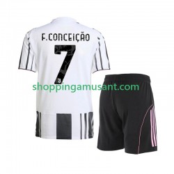 Maillot de Foot Juventus Francisco Conceicao 7 Enfant Domicile 2025-2026 Manche Courte
