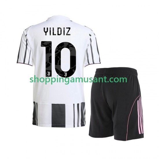 Maillot de Foot Juventus Kenan Yildiz 10 Enfant Domicile 2025-2026 Manche Courte