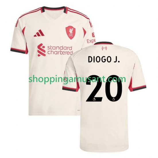 Maillot de Foot Liverpool Diogo Jota 20 Homme Extérieur 2025-2026 Manche Courte