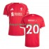 Maillot de Foot Liverpool Diogo Jota 20 Homme Domicile 2025-2026 Manche Courte
