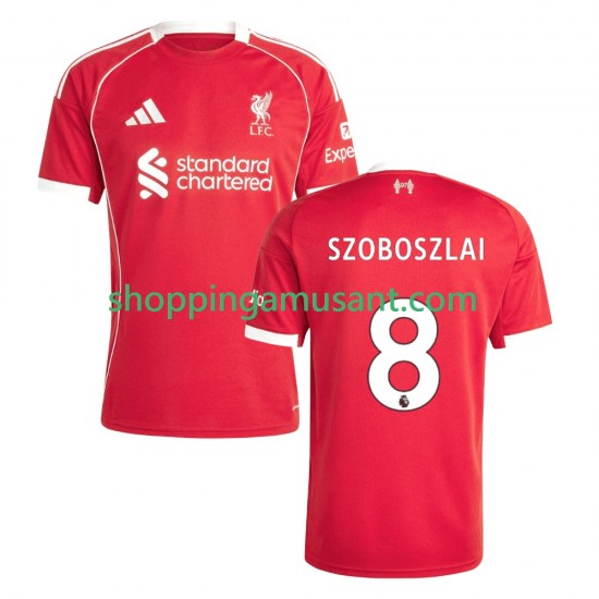 Maillot de Foot Liverpool Dominik Szoboszlai 8 Homme Domicile 2025-2026 Manche Courte