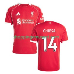 Maillot de Foot Liverpool Federico Chiesa 14 Homme Domicile 2025-2026 Manche Courte