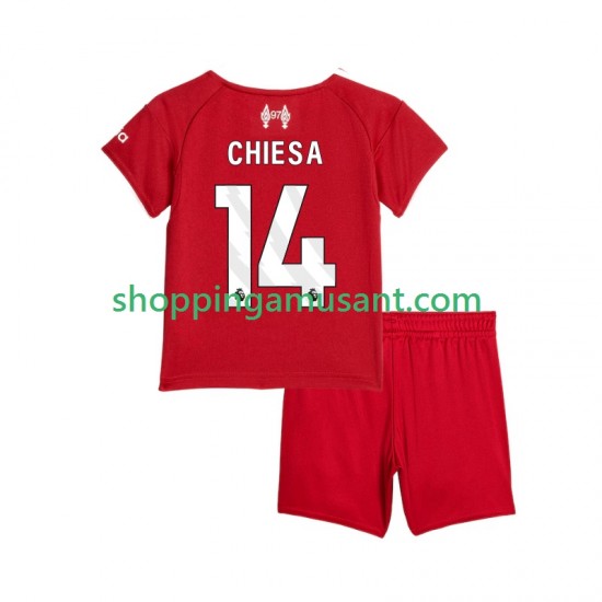 Maillot de Foot Liverpool Federico Chiesa 14 Enfant Domicile 2025-2026 Manche Courte
