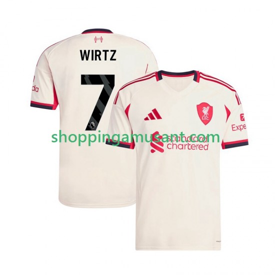 Maillot de Foot Liverpool Florian Wirtz 7 Homme Extérieur 2025-2026 Manche Courte