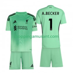 Maillot de Foot Liverpool Alisson Becker 1 Gardien Enfant Domicile 2025-2026 Manche Courte