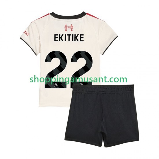 Maillot de Foot Liverpool Hugo Ekitike 22 Enfant Extérieur 2025-2026 Manche Courte