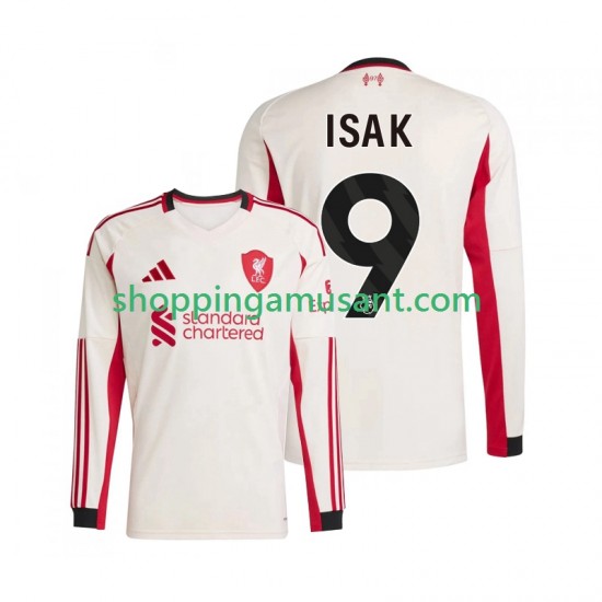 Maillot de Foot Liverpool ISAK 9 Homme Extérieur 2025-2026 Manche Longue