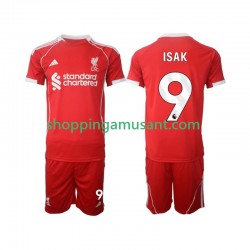 Maillot de Foot Liverpool ISAK 9 Enfant Domicile 2025-2026 Manche Courte