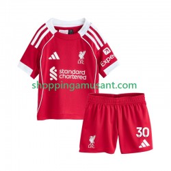 Maillot de Foot Liverpool Jeremie Frimpong 30 Enfant Domicile 2025-2026 Manche Courte