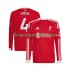 Maillot de Foot Liverpool Virgil van Dijk 4 Homme Domicile 2025-2026 Manche Longue