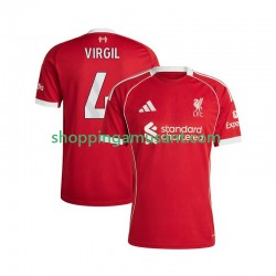 Maillot de Foot Liverpool Virgil van Dijk 4 Homme Domicile 2025-2026 Manche Courte