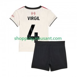 Maillot de Foot Liverpool Virgil van Dijk 4 Enfant Extérieur 2025-2026 Manche Courte