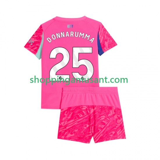 Maillot de Foot Manchester City Gianluigi Donnarumma 25 Gardien Enfant Extérieur 2025-2026 Manche Courte