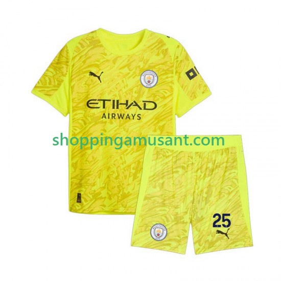 Maillot de Foot Manchester City Gianluigi Donnarumma 25 Gardien Enfant Neutre 2025-2026 Manche Courte