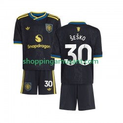 Maillot de Foot Manchester United Benjamin Sesko 30 Enfant Neutre 2025-2026 Manche Courte