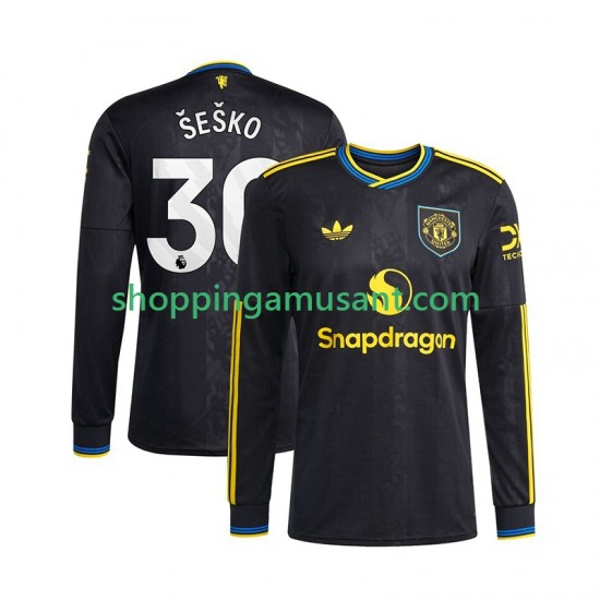 Maillot de Foot Manchester United Benjamin Sesko 30 Homme Neutre 2025-2026 Manche Longue