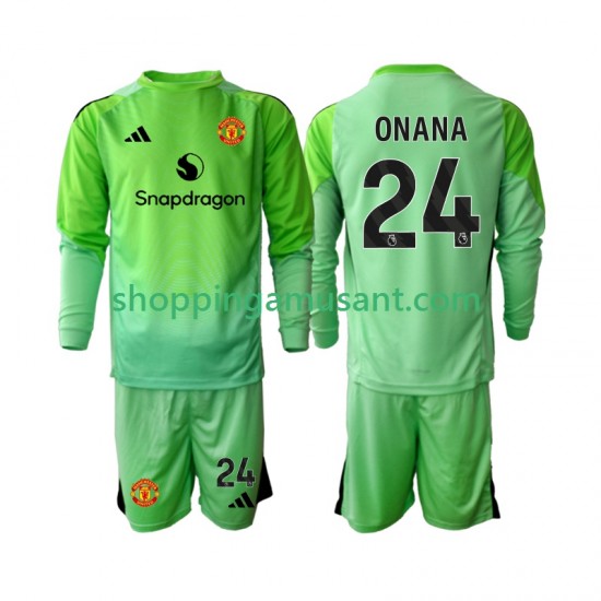 Maillot de Foot Manchester United Andre Onana 24 Gardien Enfant 4ème 2025-2026 Manche Longue