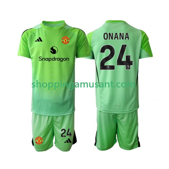 Maillot de Foot Manchester United Andre Onana 24 Gardien Enfant 4ème 2025-2026 Manche Courte