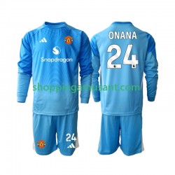 Maillot de Foot Manchester United Andre Onana 24 Gardien Enfant Domicile 2025-2026 Manche Longue