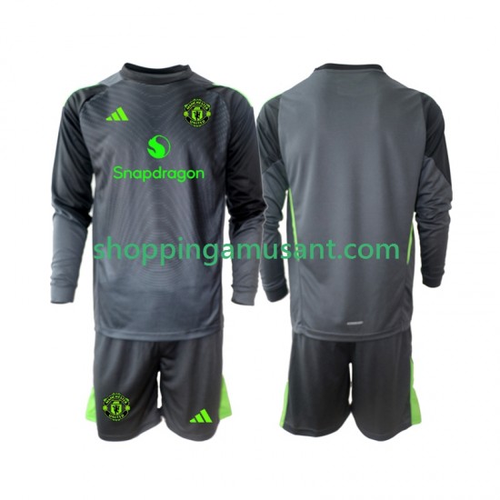Maillot de Foot Manchester United Gardien Enfant Extérieur 2025-2026 Manche Longue