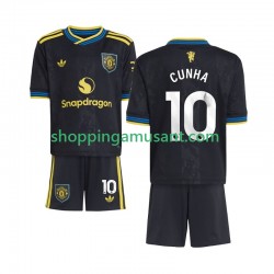 Maillot de Foot Manchester United Matheus Cunha 10 Enfant Neutre 2025-2026 Manche Courte
