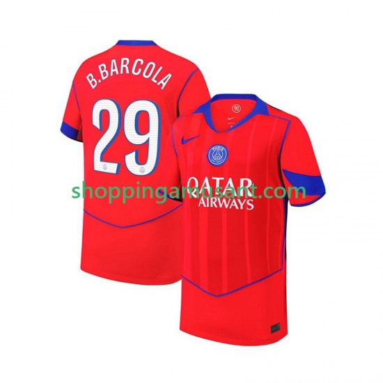 Maillot de Foot Paris Saint-Germain Bradley Barcola 29 Homme Neutre 2025-2026 Manche Courte
