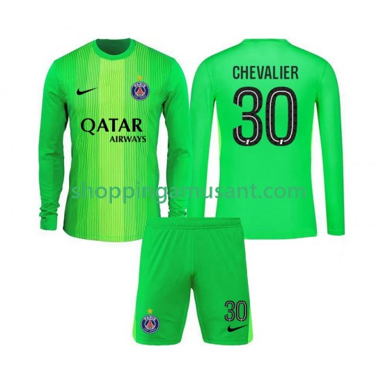 Maillot de Foot Paris Saint-Germain Lucas Chevalier 30 Gardien Enfant Extérieur 2025-2026 Manche Longue