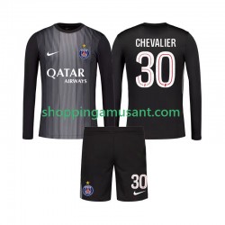 Maillot de Foot Paris Saint-Germain Lucas Chevalier 30 Gardien Enfant Domicile 2025-2026 Manche Longue