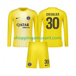 Maillot de Foot Paris Saint-Germain Lucas Chevalier 30 Gardien Enfant Neutre 2025-2026 Manche Longue