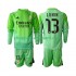 Maillot de Foot Real Madrid Andriy Lunin 13 Gardien Enfant Extérieur 2025-2026 Manche Longue