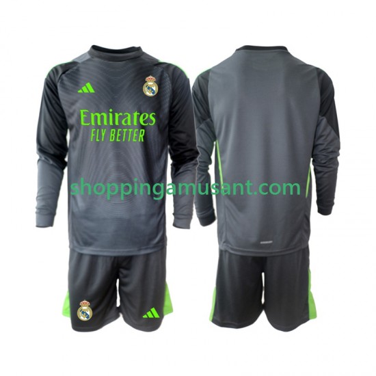 Maillot de Foot Real Madrid Gardien Enfant Neutre 2025-2026 Manche Longue