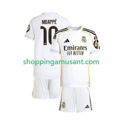 Maillot de Foot Real Madrid Mbappé Kylian 10 Enfant Domicile 2025-2026 Manche Courte