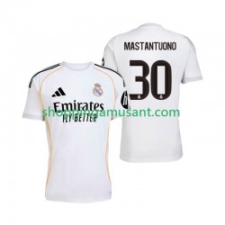 Maillot de Foot Real Madrid Mastantuono 30 Homme Domicile 2025-2026 Manche Courte