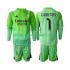 Maillot de Foot Real Madrid Thibaut Courtois 1 Enfant Extérieur 2025-2026 Manche Longue