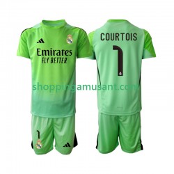 Maillot de Foot Real Madrid Thibaut Courtois 1 Enfant Extérieur 2025-2026 Manche Courte
