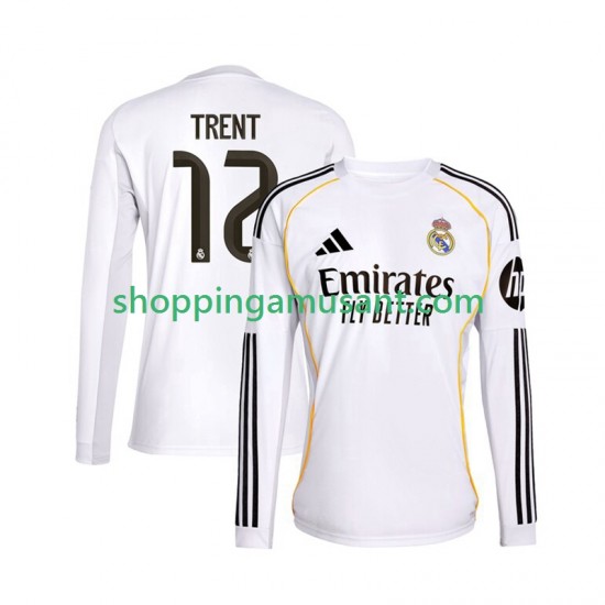 Maillot de Foot Real Madrid Trent Alexander-Arnold 12 Homme Domicile 2025-2026 Manche Longue