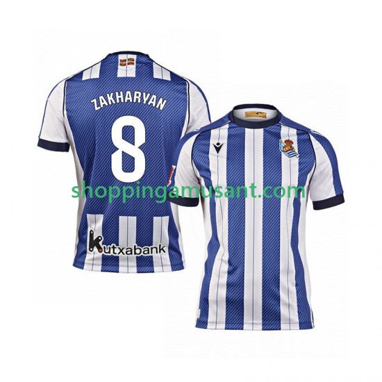 Maillot de Foot Real Sociedad Arsen Zakharyan 8 Homme Domicile 2025-2026 Manche Courte