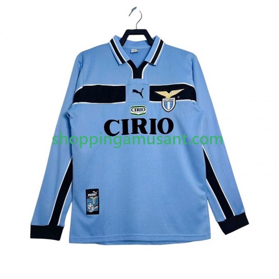 Maillot de Foot SS Lazio Rétro Homme Domicile 1999 1998 Manche Longue