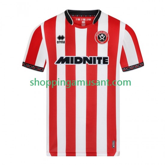 Maillot de Foot Sheffield United Homme Domicile 2025-2026 Manche Courte