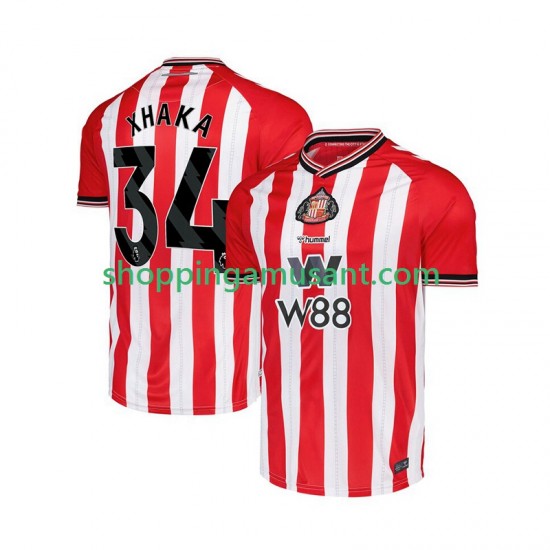 Maillot de Foot Sunderland Granit Xhaka 34 Homme Domicile 2025-2026 Manche Courte