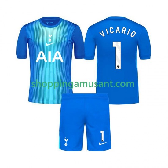 Maillot de Foot Tottenham Hotspur Guglielmo Vicario 1 Gardien Enfant Extérieur 2025-2026 Manche Courte