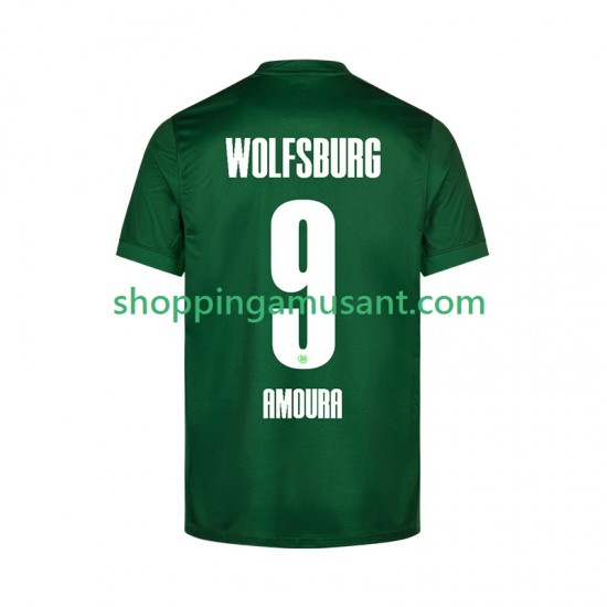 Maillot de Foot VfL Wolfsburg Mohamed Amoura 9 Homme Domicile 2025-2026 Manche Courte
