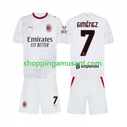 Maillot de Foot AC Milan Gimenez 7 Enfant Extérieur 2026-2027 Manche Courte