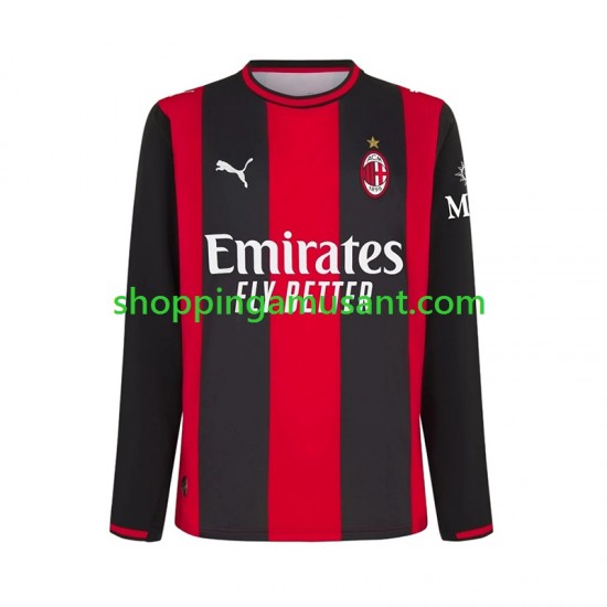 Maillot de Foot AC Milan Homme Domicile 2026-2027 Manche Longue