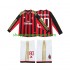 Maillot de Foot AC Milan RONALDINHO 80 2013 2014 Rétro Enfant Domicile Manche Longue