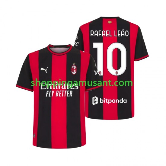 Maillot de Foot AC Milan Rafael Leao 10 Homme Domicile 2026-2027 Manche Courte