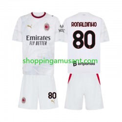 Maillot de Foot AC Milan Ronaldinho 80 Enfant Extérieur 2026-2027 Manche Courte